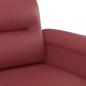 Preview: 2-Sitzer-Sofa Weinrot 120 cm Kunstleder