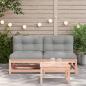 Preview: Gartensofas ohne Armlehnen mit Kissen 2 Stk. Douglasienholz