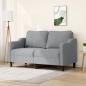 Preview: ARDEBO.de - 2-Sitzer-Sofa Hellgrau 140 cm Stoff