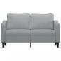 Preview: 2-Sitzer-Sofa Hellgrau 140 cm Stoff