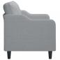 Preview: 2-Sitzer-Sofa Hellgrau 140 cm Stoff