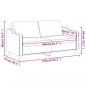 Preview: 2-Sitzer-Sofa Hellgrau 140 cm Stoff