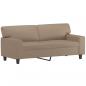 Preview: 2-Sitzer-Sofa Cappuccino-Braun 140 cm Kunstleder