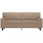 Preview: 2-Sitzer-Sofa Cappuccino-Braun 140 cm Kunstleder