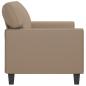 Preview: 2-Sitzer-Sofa Cappuccino-Braun 140 cm Kunstleder