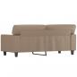 Preview: 2-Sitzer-Sofa Cappuccino-Braun 140 cm Kunstleder