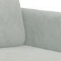 Preview: 2-Sitzer-Sofa Hellgrau 140 cm Samt