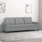 Preview: ARDEBO.de - 3-Sitzer-Sofa Hellgrau 180 cm Stoff