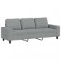 Preview: 3-Sitzer-Sofa Hellgrau 180 cm Stoff