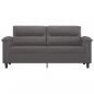 Preview: 2-Sitzer-Sofa Grau 140 cm Kunstleder