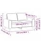 Preview: 2-Sitzer-Sofa Braun 120 cm Stoff