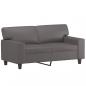 Preview: 2-Sitzer-Sofa Grau 120 cm Kunstleder