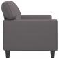 Preview: 2-Sitzer-Sofa Grau 120 cm Kunstleder