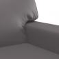 Preview: 2-Sitzer-Sofa Grau 120 cm Kunstleder