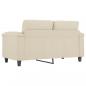 Preview: 2-Sitzer-Sofa Creme 120 cm Kunstleder