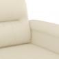 Preview: 2-Sitzer-Sofa Creme 120 cm Kunstleder