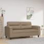 Preview: ARDEBO.de - 2-Sitzer-Sofa Cappuccino-Braun 140 cm Kunstleder