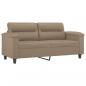 Preview: 2-Sitzer-Sofa Cappuccino-Braun 140 cm Kunstleder