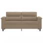 Preview: 2-Sitzer-Sofa Cappuccino-Braun 140 cm Kunstleder