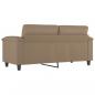 Preview: 2-Sitzer-Sofa Cappuccino-Braun 140 cm Kunstleder