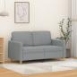 Preview: ARDEBO.de - 2-Sitzer-Sofa Hellgrau 120 cm Stoff