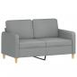 Preview: 2-Sitzer-Sofa Hellgrau 120 cm Stoff