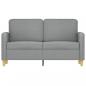 Preview: 2-Sitzer-Sofa Hellgrau 120 cm Stoff