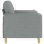 Preview: 2-Sitzer-Sofa Hellgrau 120 cm Stoff