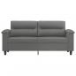 Preview: 2-Sitzer-Sofa Dunkelgrau 140 cm Mikrofasergewebe