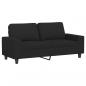 Preview: 2-Sitzer-Sofa Schwarz 140 cm Stoff