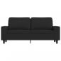 Preview: 2-Sitzer-Sofa Schwarz 140 cm Stoff