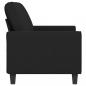 Preview: 2-Sitzer-Sofa Schwarz 140 cm Stoff