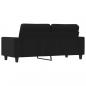 Preview: 2-Sitzer-Sofa Schwarz 140 cm Stoff