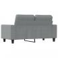 Preview: 2-Sitzer-Sofa Hellgrau 120 cm Stoff