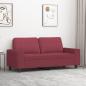 Preview: ARDEBO.de - 2-Sitzer-Sofa Weinrot 140 cm Stoff