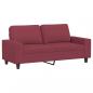 Preview: 2-Sitzer-Sofa Weinrot 140 cm Stoff