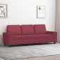 Preview: ARDEBO.de - 3-Sitzer-Sofa Weinrot 180 cm Stoff