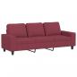 Preview: 3-Sitzer-Sofa Weinrot 180 cm Stoff