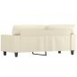 Preview: 2-Sitzer-Sofa Creme 140 cm Kunstleder