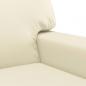 Preview: 2-Sitzer-Sofa Creme 140 cm Kunstleder