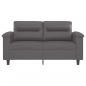 Preview: 2-Sitzer-Sofa Grau 120 cm Kunstleder