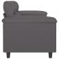 Preview: 2-Sitzer-Sofa Grau 120 cm Kunstleder