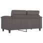 Preview: 2-Sitzer-Sofa Grau 120 cm Kunstleder