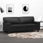 Preview: ARDEBO.de - 2-Sitzer-Sofa Schwarz 140 cm Kunstleder