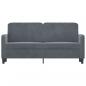 Preview: 2-Sitzer-Sofa Dunkelgrau 140 cm Samt