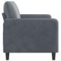 Preview: 2-Sitzer-Sofa Dunkelgrau 140 cm Samt