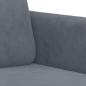 Preview: 2-Sitzer-Sofa Dunkelgrau 140 cm Samt