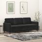 Preview: ARDEBO.de - 3-Sitzer-Sofa Schwarz 180 cm Samt