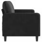 Preview: 3-Sitzer-Sofa Schwarz 180 cm Samt