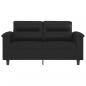 Preview: 2-Sitzer-Sofa Schwarz 120 cm Kunstleder